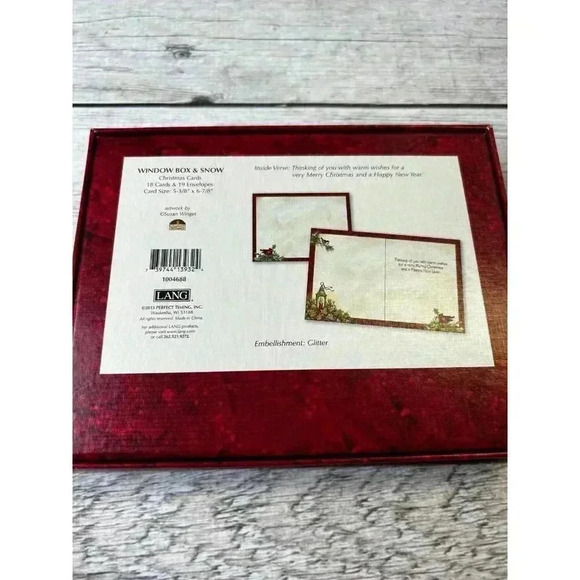 Susan Winget Window Box and snow cards‎ with envelopes set christmas cards set - Picture 2 of 2